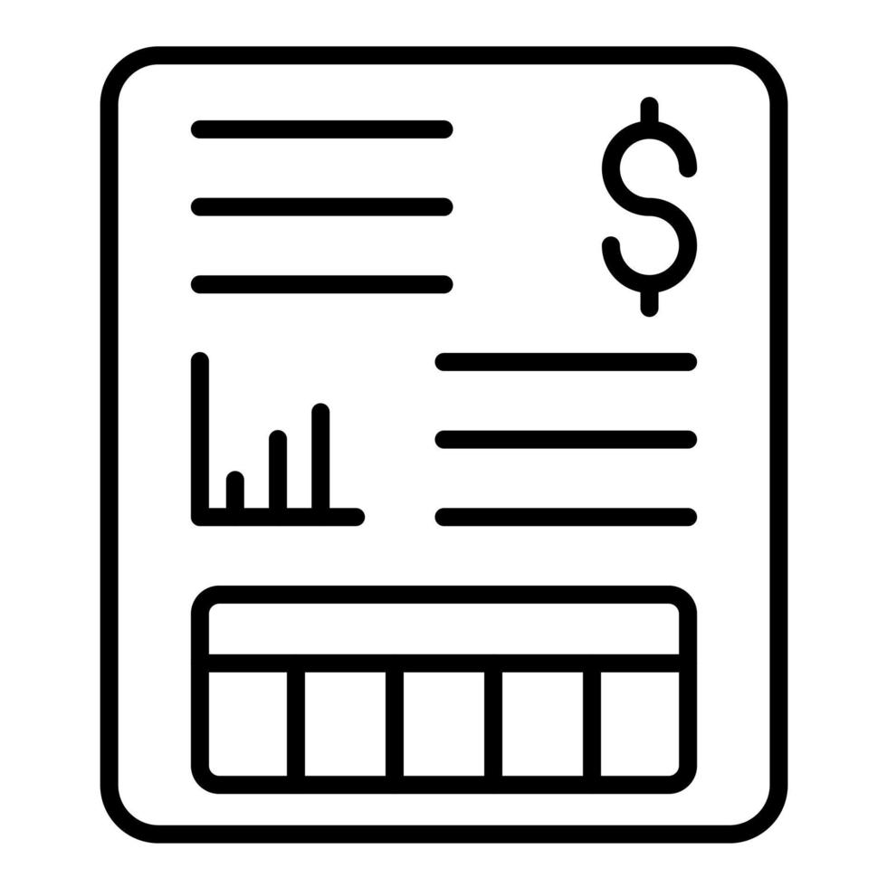 financial statements line icon vector